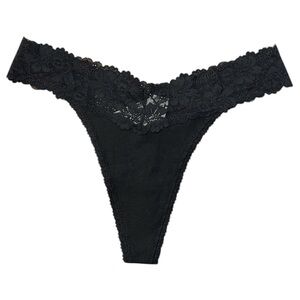 NWT Victoria's Secret PINK  Black Lace Panty